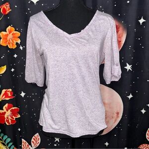 Pout Gray 3/4 Sleeve Relaxed T-Shirt